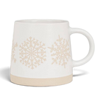 Wide Base Mug with Snowflake Row