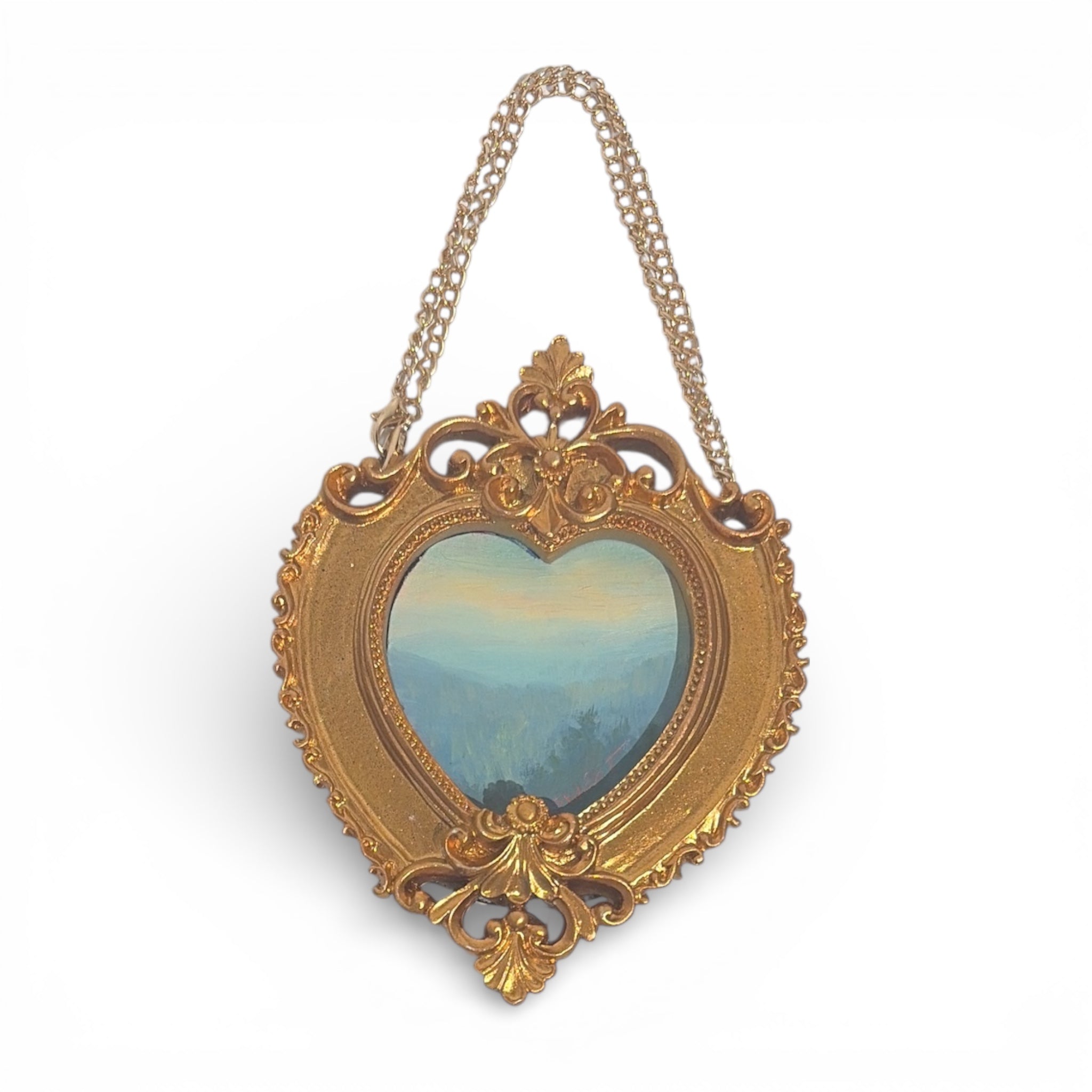 Blue Ridge Glow: Miniature Framed Painting