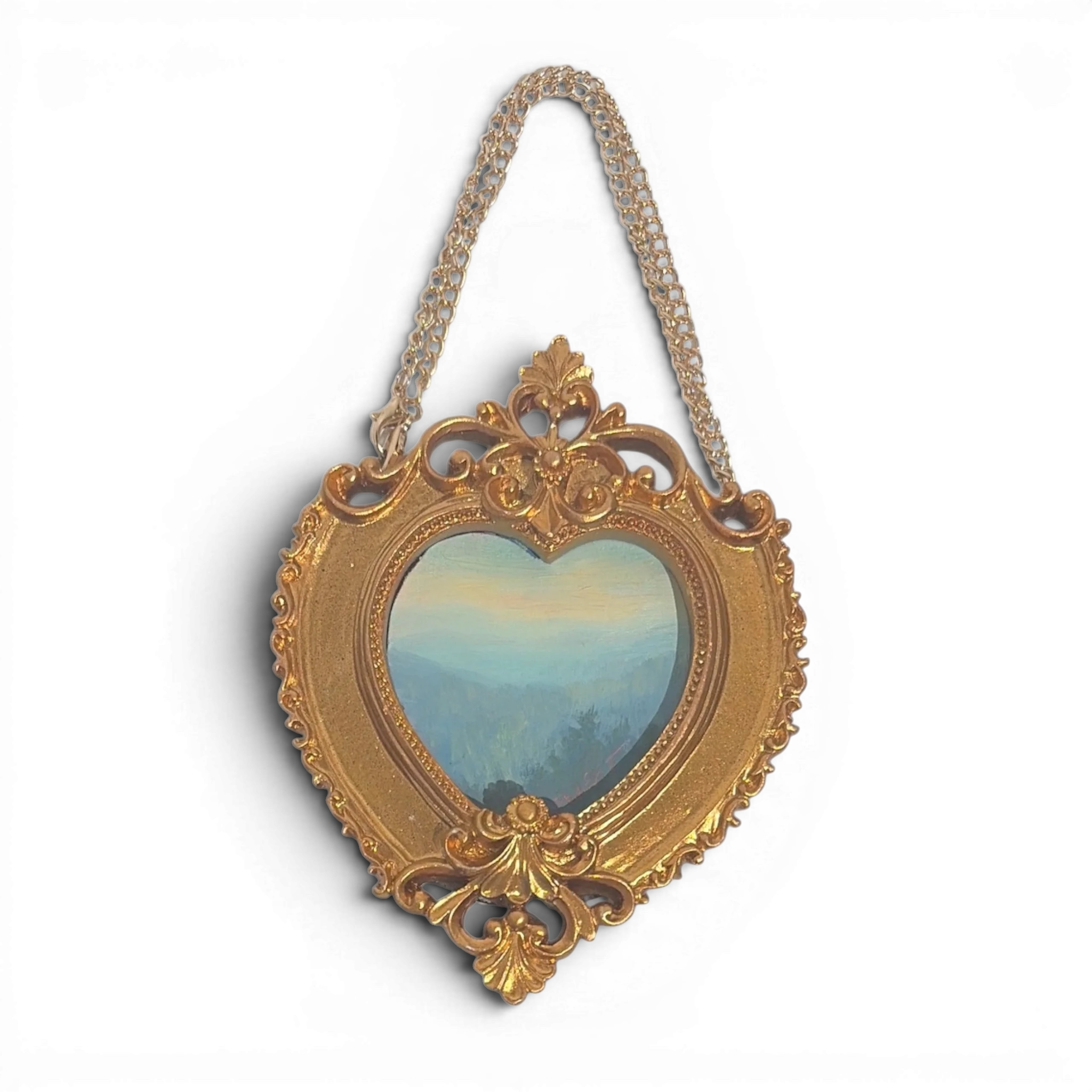 Blue Ridge Glow: Miniature Framed Painting