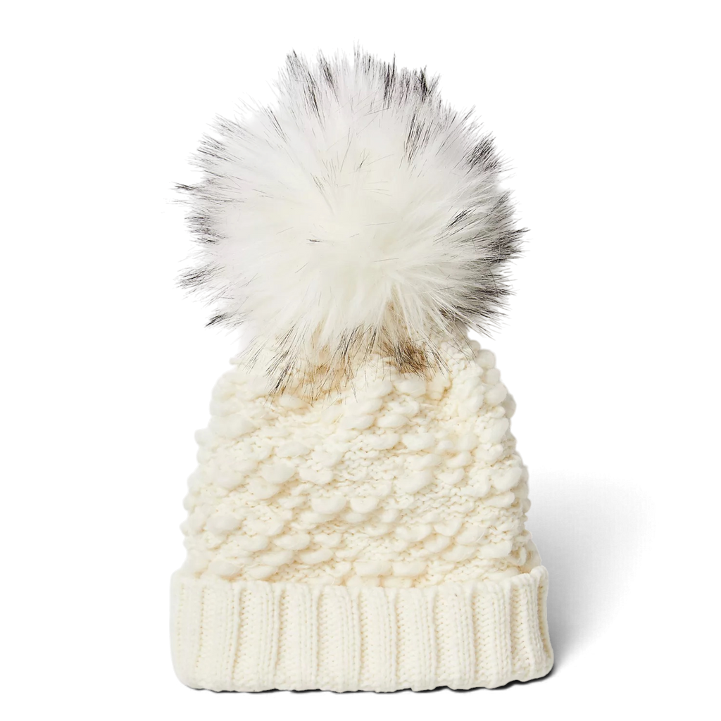 Harmony Faux Fur Beanie w/ Pom | Ivory