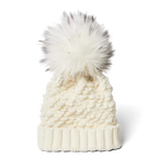 Harmony Faux Fur Beanie w/ Pom | Ivory