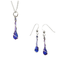 Lyra Pendant Necklace + Earrings Set | Ultraviolet