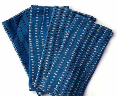 Dashes Block Print Napkins S/4