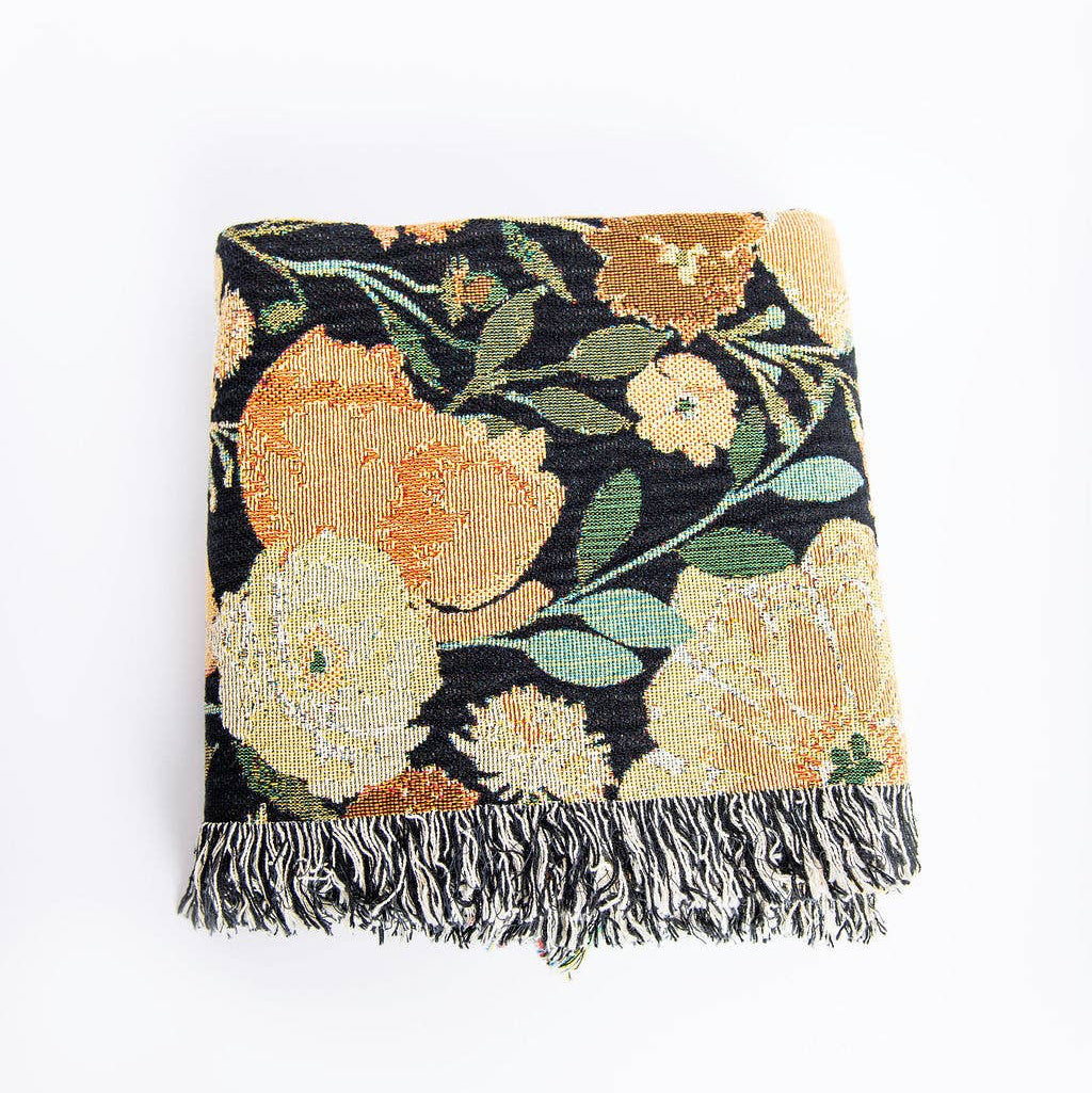 POPPY Tapestry Cotton Throw | Grove Floral