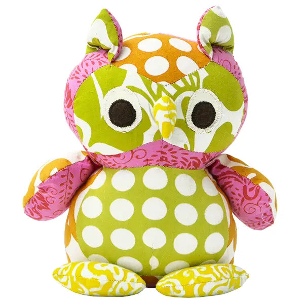 Bright Spring Patchwork Owl Stuffed/Plush Toy