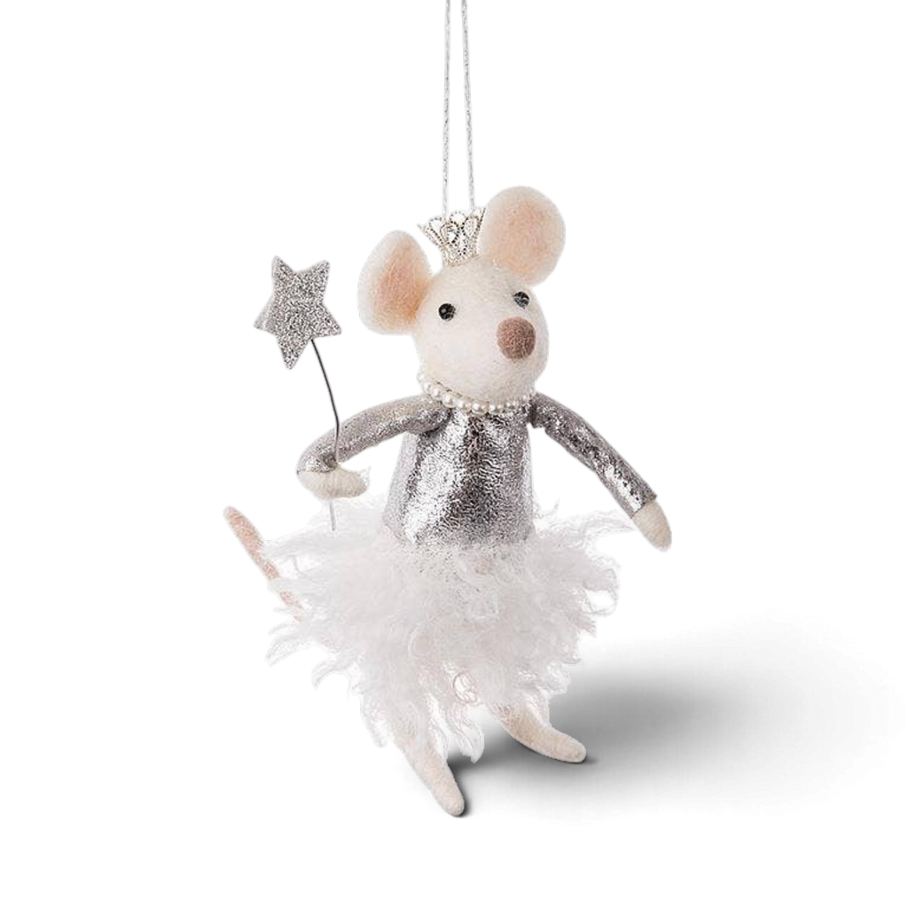 Princess Mouse w/ Wand Ornament