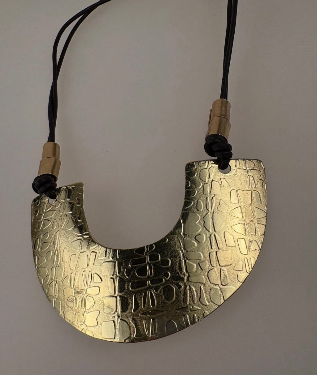 Brass & Leather Neckpiece