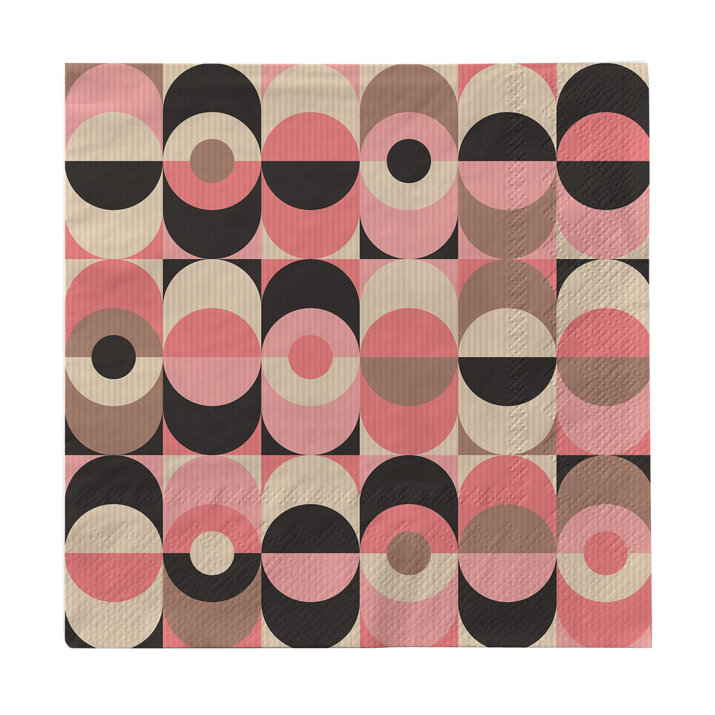 Pink & Black MCM Cocktail Napkins