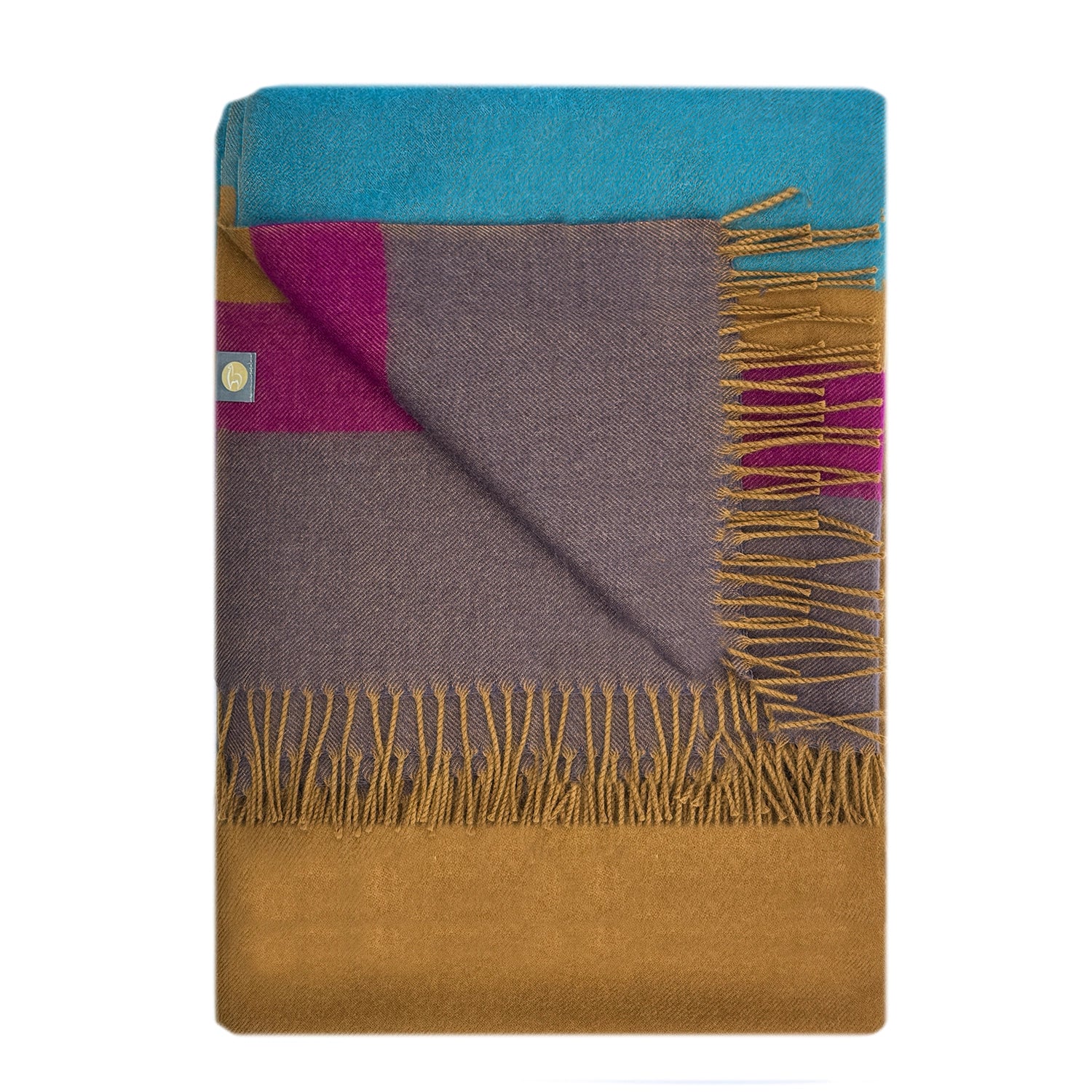 100% Baby Alpaca Throw I Golden Brown