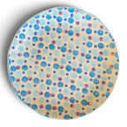 Blue Polka Dot Stoneware Salad Plate | 8.5”