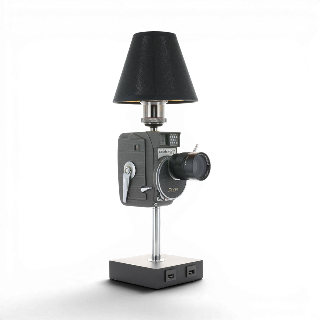 Mansfield Holiday Zoom 8mm Vintage Movie Camera USB Lamp