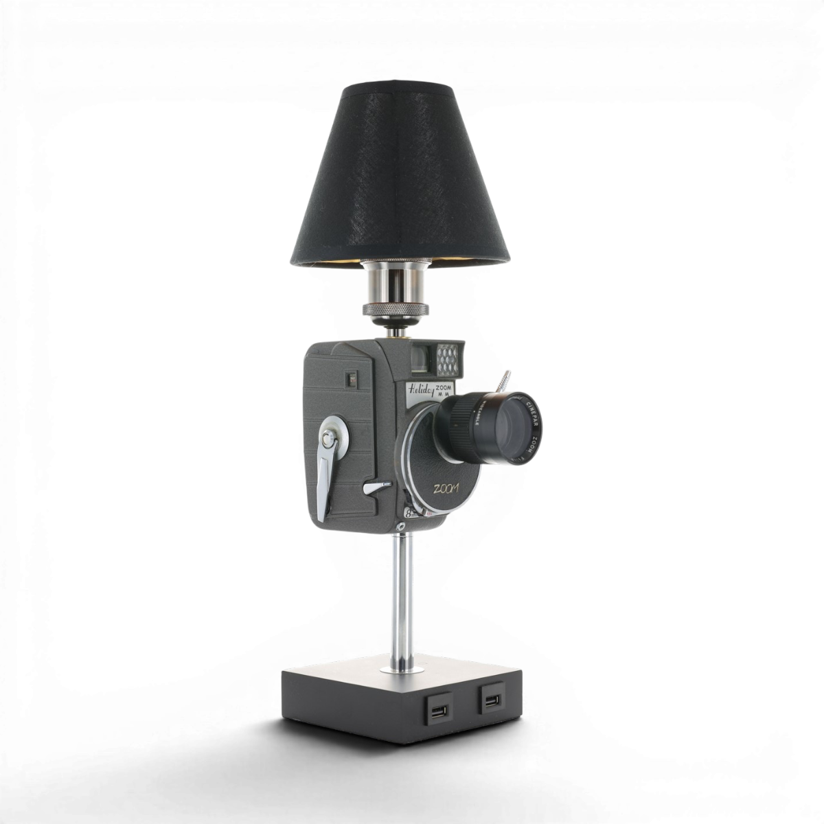 Mansfield Holiday Zoom 8mm Vintage Movie Camera USB Lamp