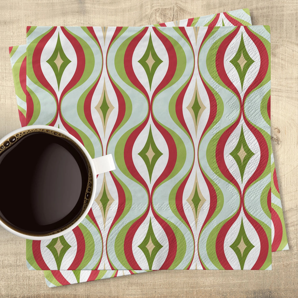 Diamond Wave MCM Cocktail Napkin