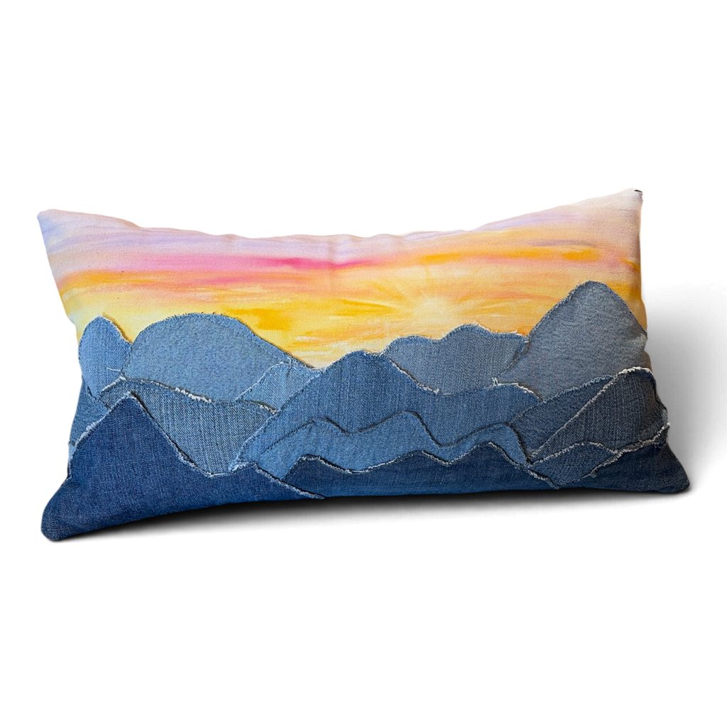 BLUE RIDGE SUNSET Throw Pillow