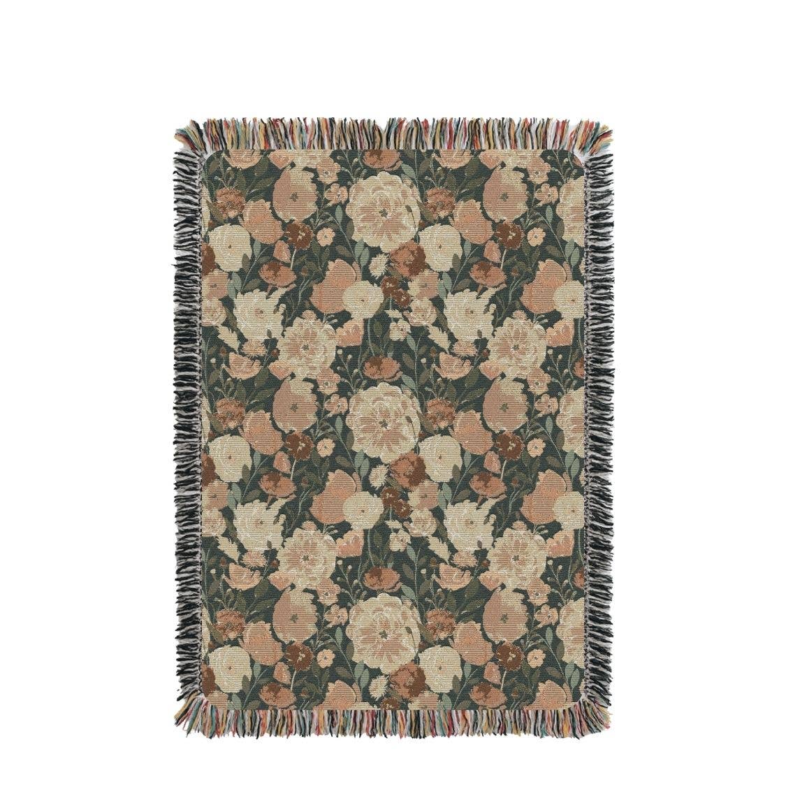 POPPY Tapestry Cotton Throw | Grove Floral