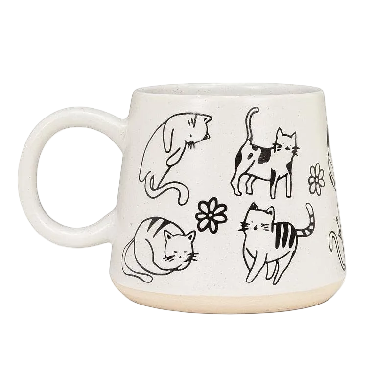 Oversized Mug with Cats