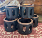 Stoneware Black Cutout Napkin Ring