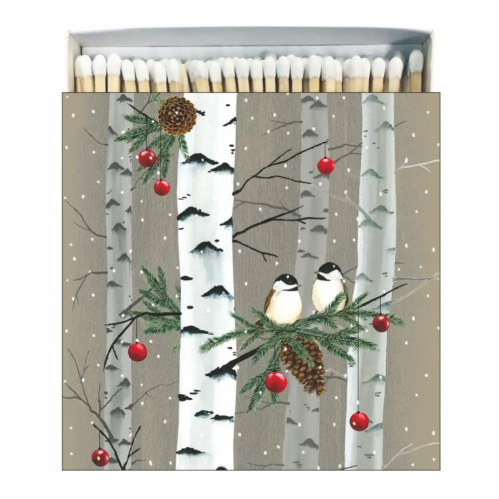 Birch & Birds Square Box Matches