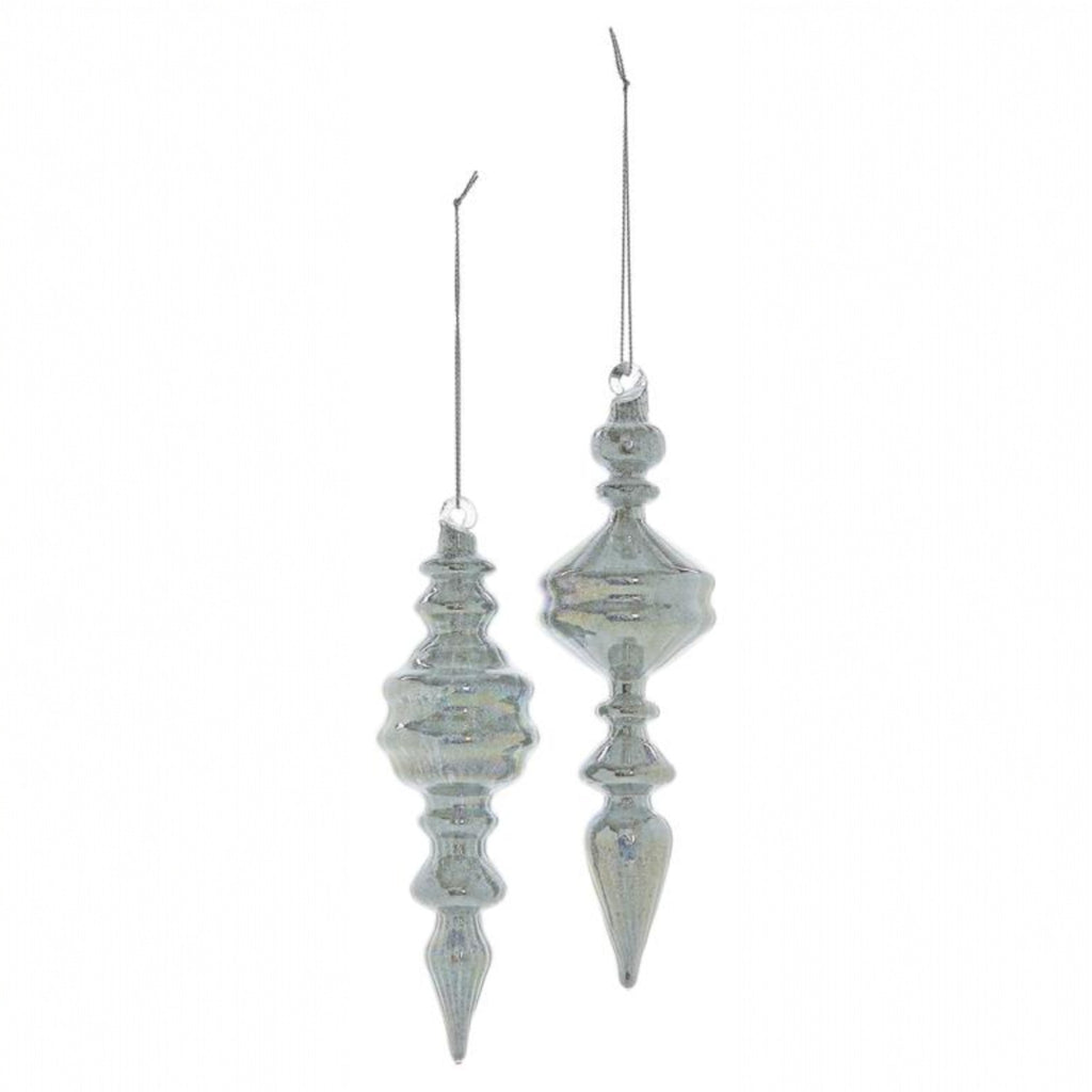 Silver Iridescent Finial Ornament | Choice of Design