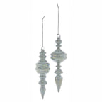 Silver Iridescent Finial Ornament | Choice of Design