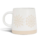 Wide Base Mug with Snowflake Row