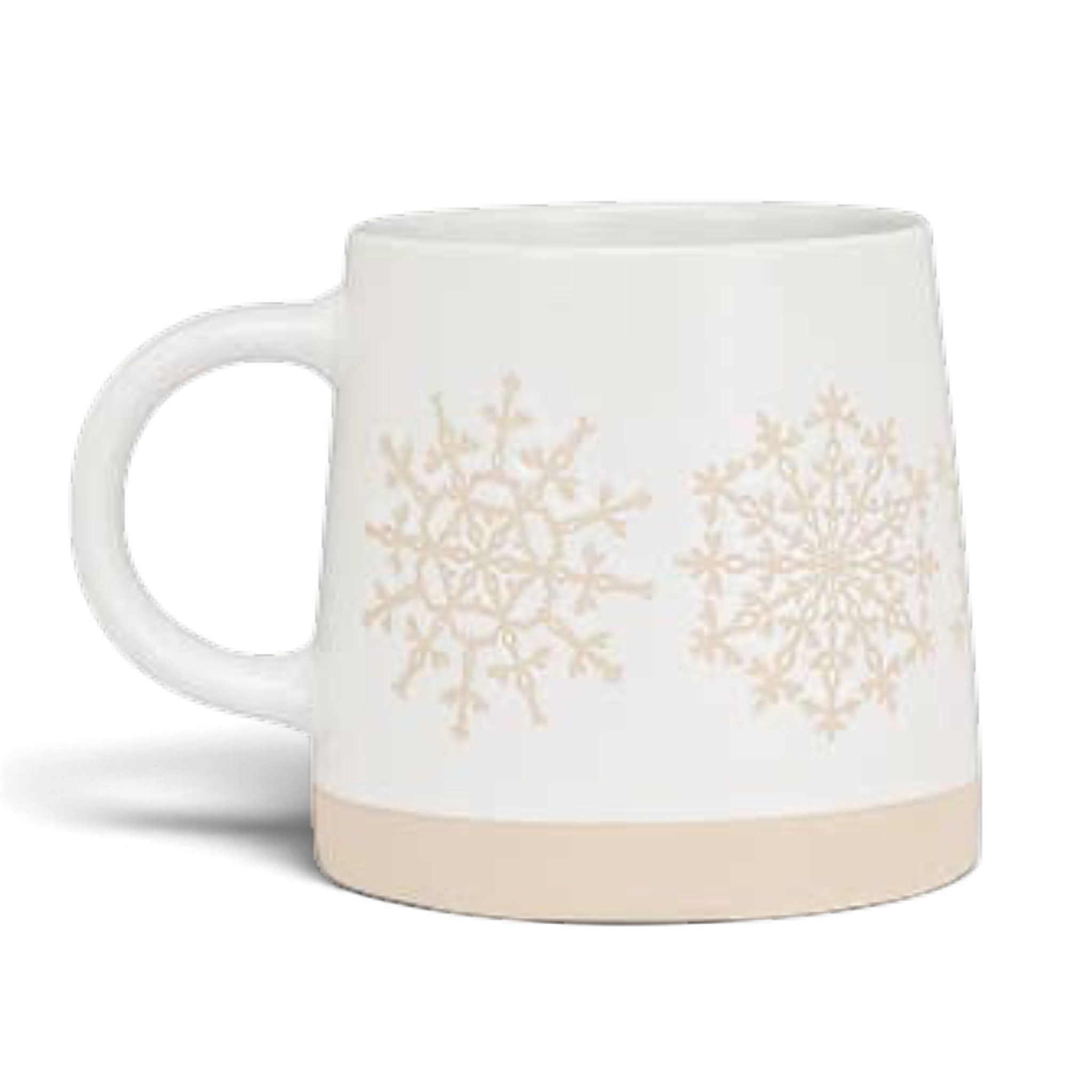 Wide Base Mug with Snowflake Row
