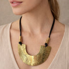 Brass & Leather Neckpiece