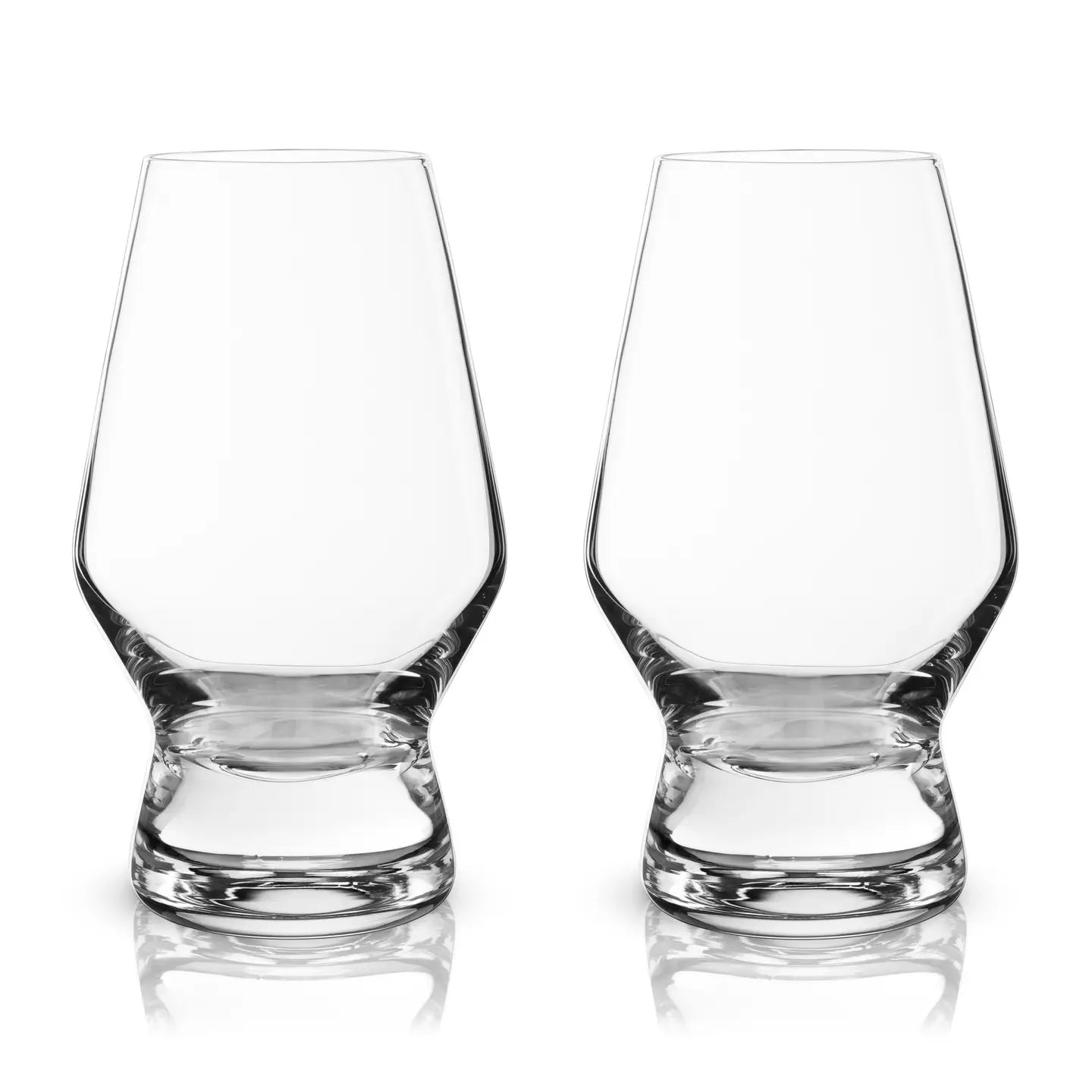 Footed Crystal Scotch Glasses S/2