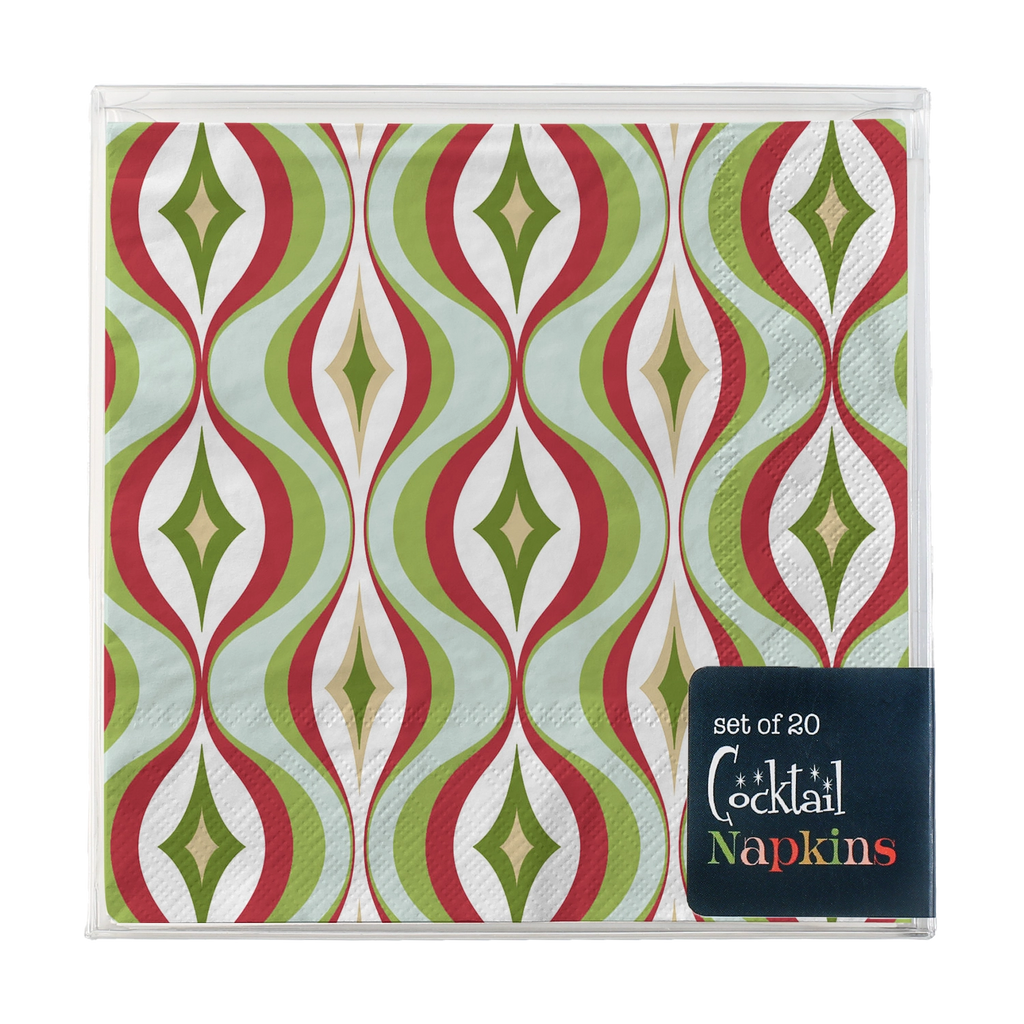 Diamond Wave MCM Cocktail Napkin