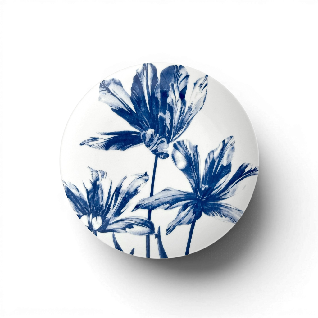 Blue Floral 8.5" Porcelain Salad Plate