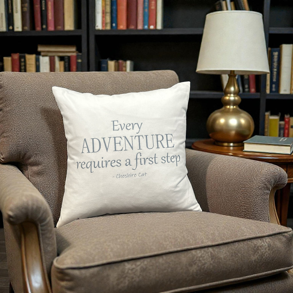 Every Adventure Begins - Quote Pillow