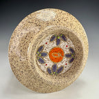 Banded Stoneware Bowl | Hand-Painted Mosaic Design