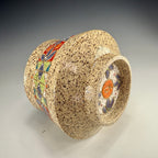 Banded Stoneware Bowl | Hand-Painted Mosaic Design