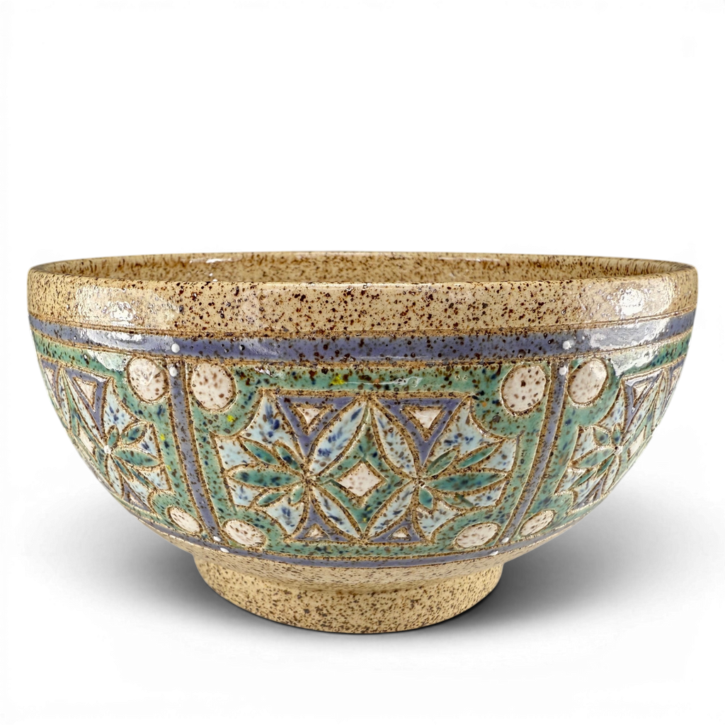 “Ocean View” Medium Stoneware Serving Bowl