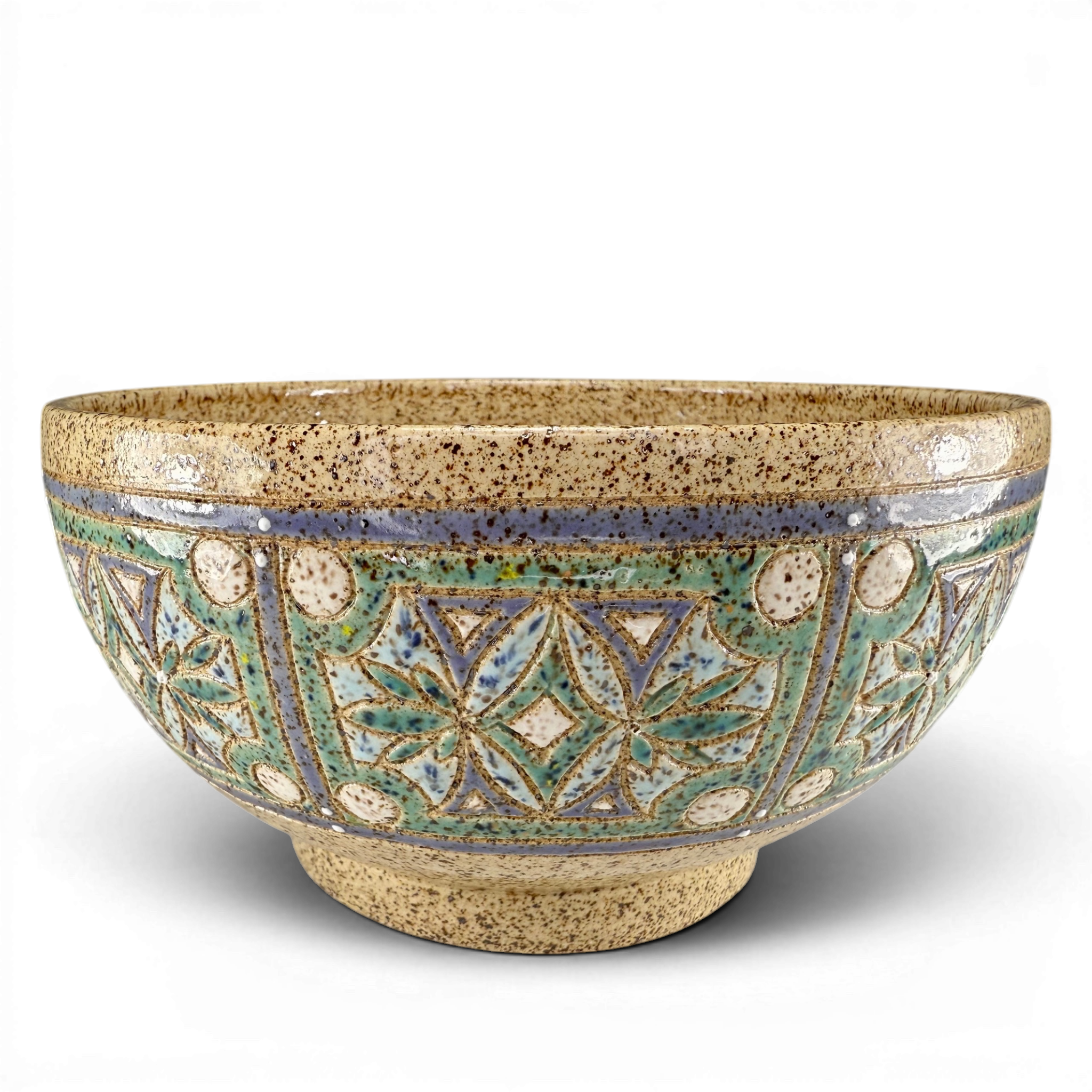 “Ocean View” Medium Stoneware Serving Bowl