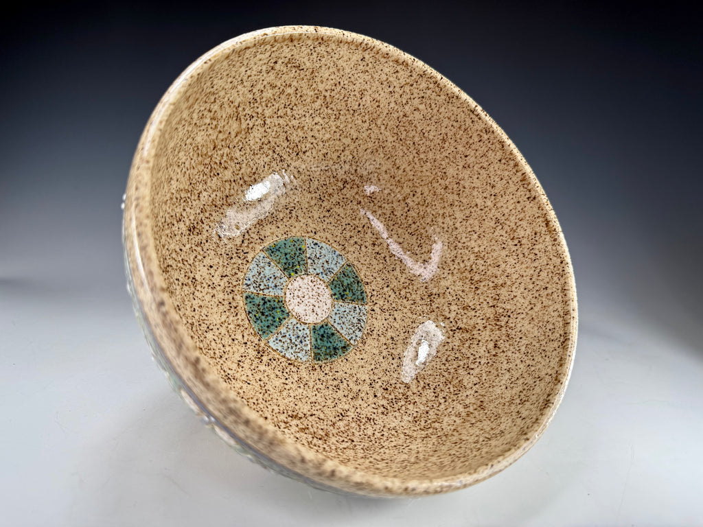 “Ocean View” Medium Stoneware Serving Bowl