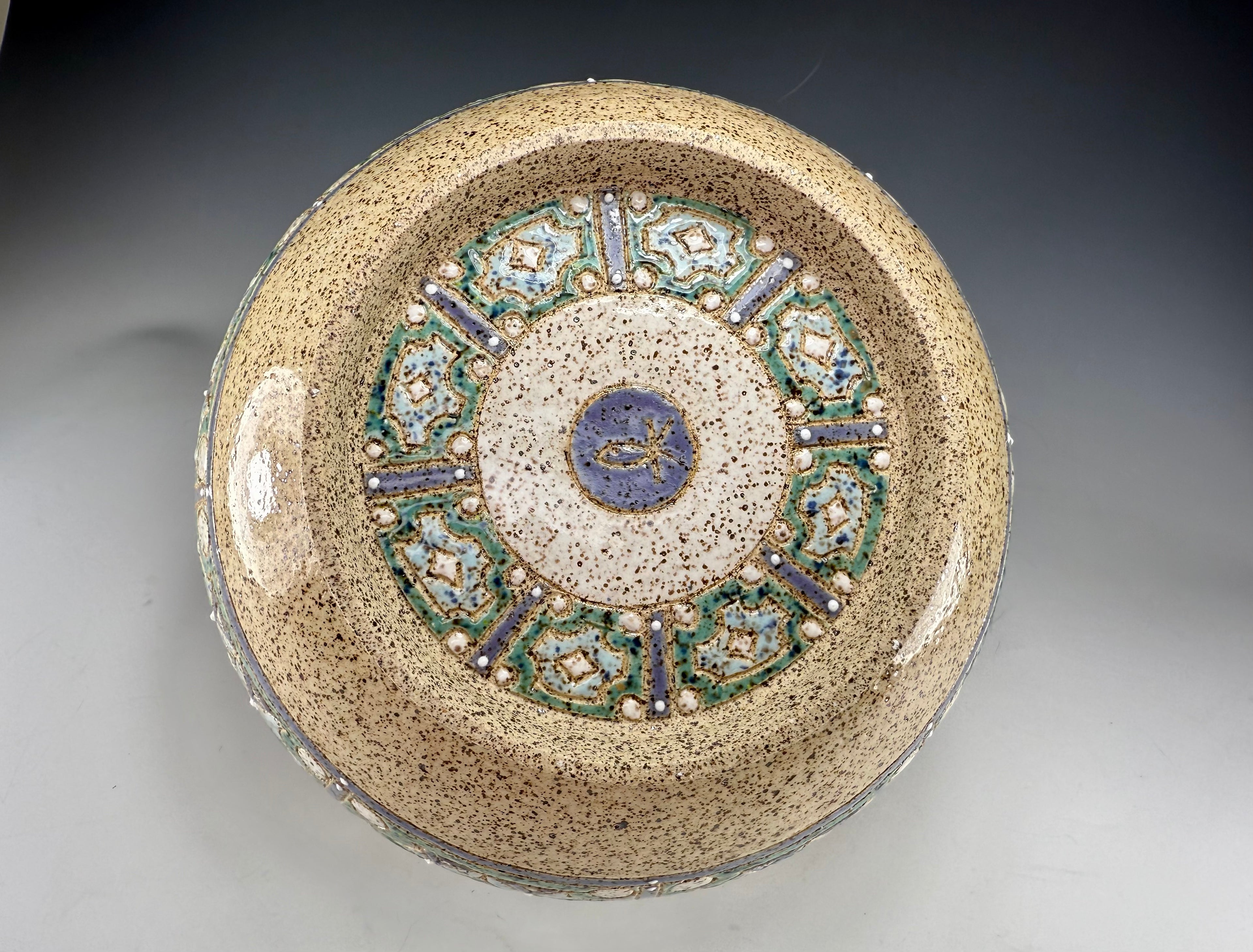 “Ocean View” Medium Stoneware Serving Bowl