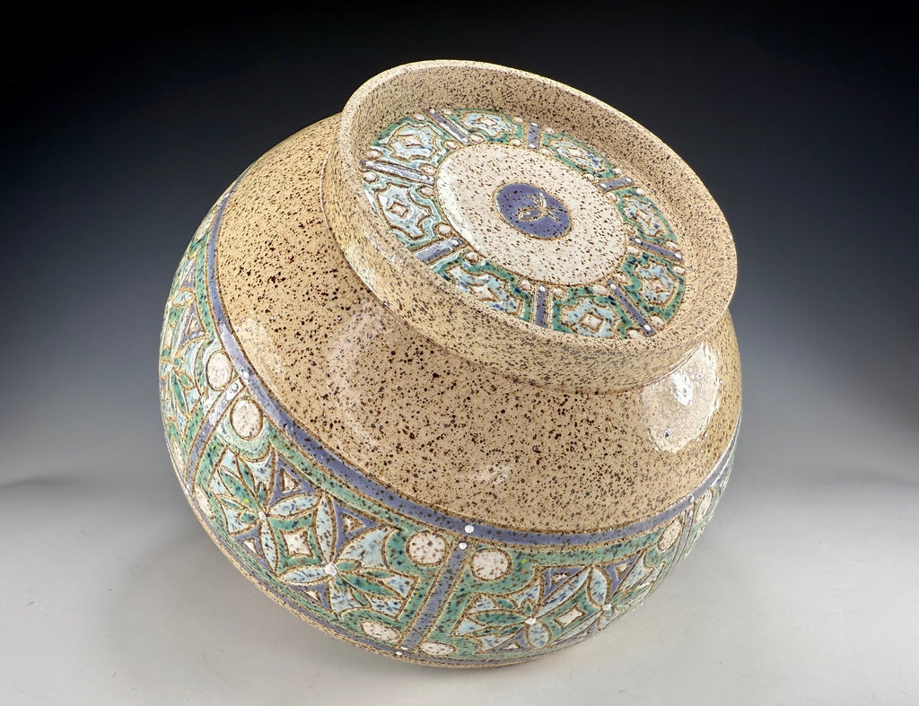 “Ocean View” Medium Stoneware Serving Bowl