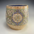 "Blueberry Patch" Carved Stoneware Mug | 18 oz | One of a Kind Artisan Vessel
