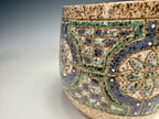 "Blueberry Patch" Carved Stoneware Mug | 18 oz | One of a Kind Artisan Vessel