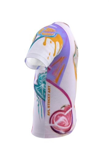 AVL Street Art Queen of Hearts Graffiti T-Shirt