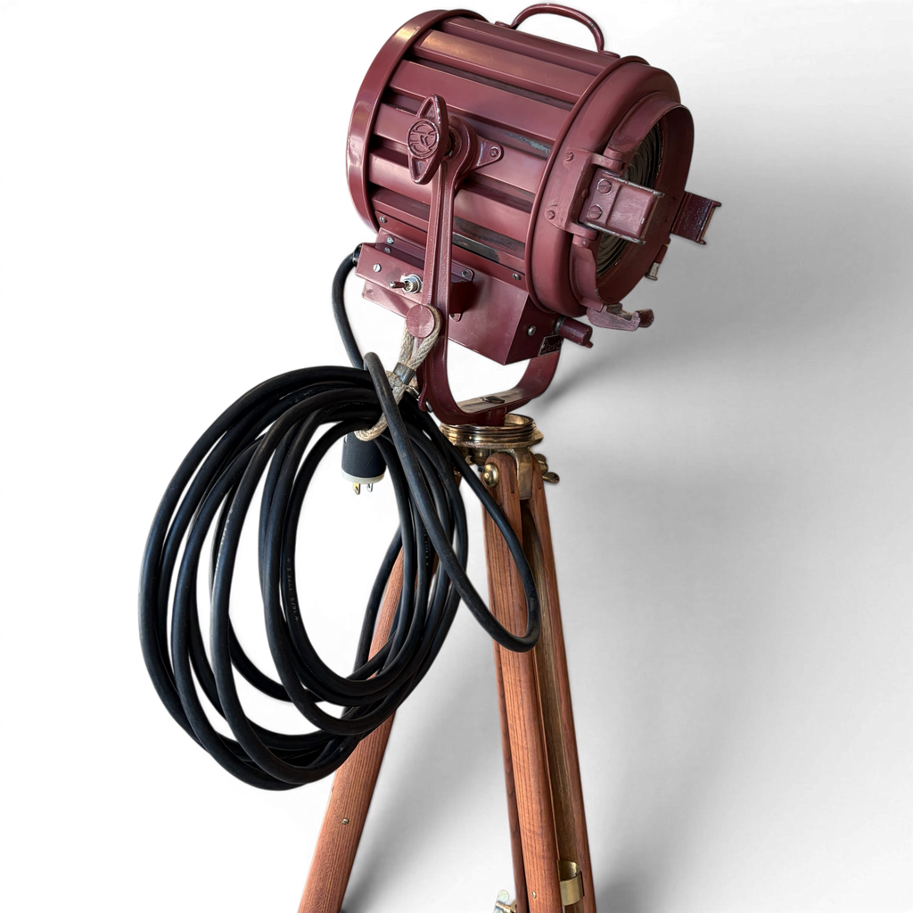Mole-Richardson Baby Solarspot Vintage Film Lamp | Surveyor Tripod Floor Lamp