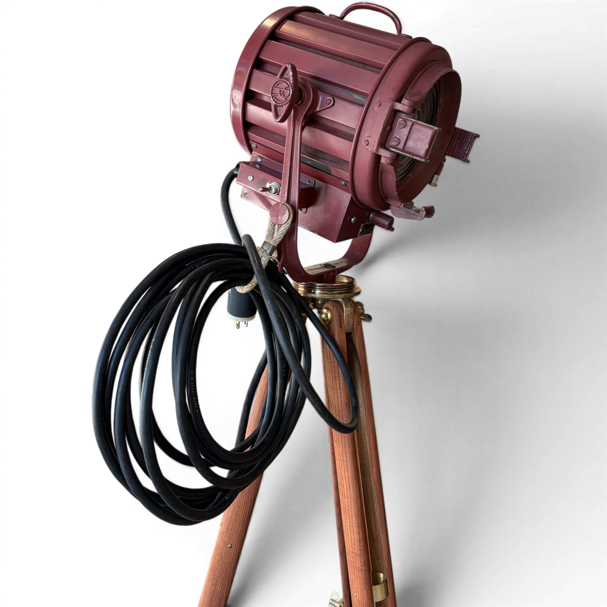Mole-Richardson Baby Solarspot Vintage Film Lamp | Surveyor Tripod Floor Lamp
