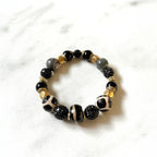 African Trade Bead & Tibetan Jet Bracelet