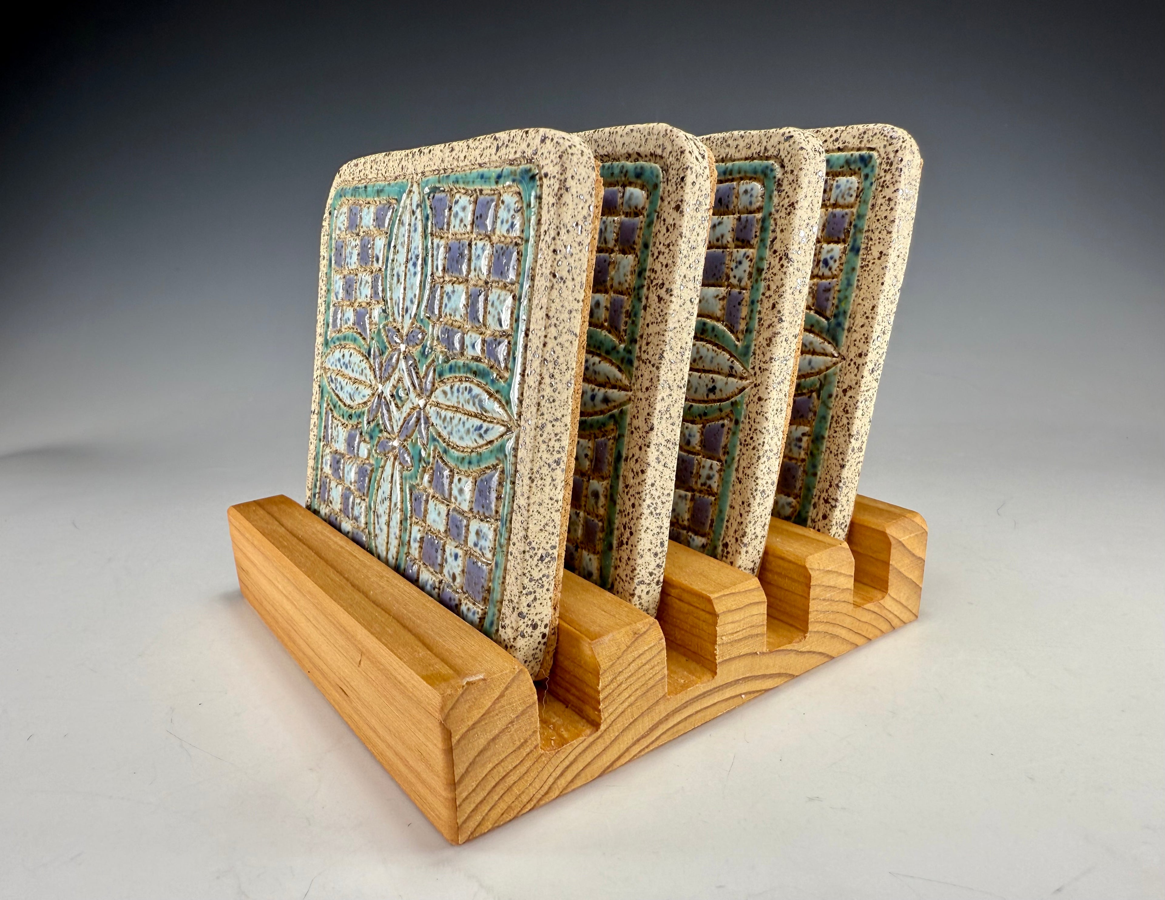 “Check You Later” Stoneware Coaster Set