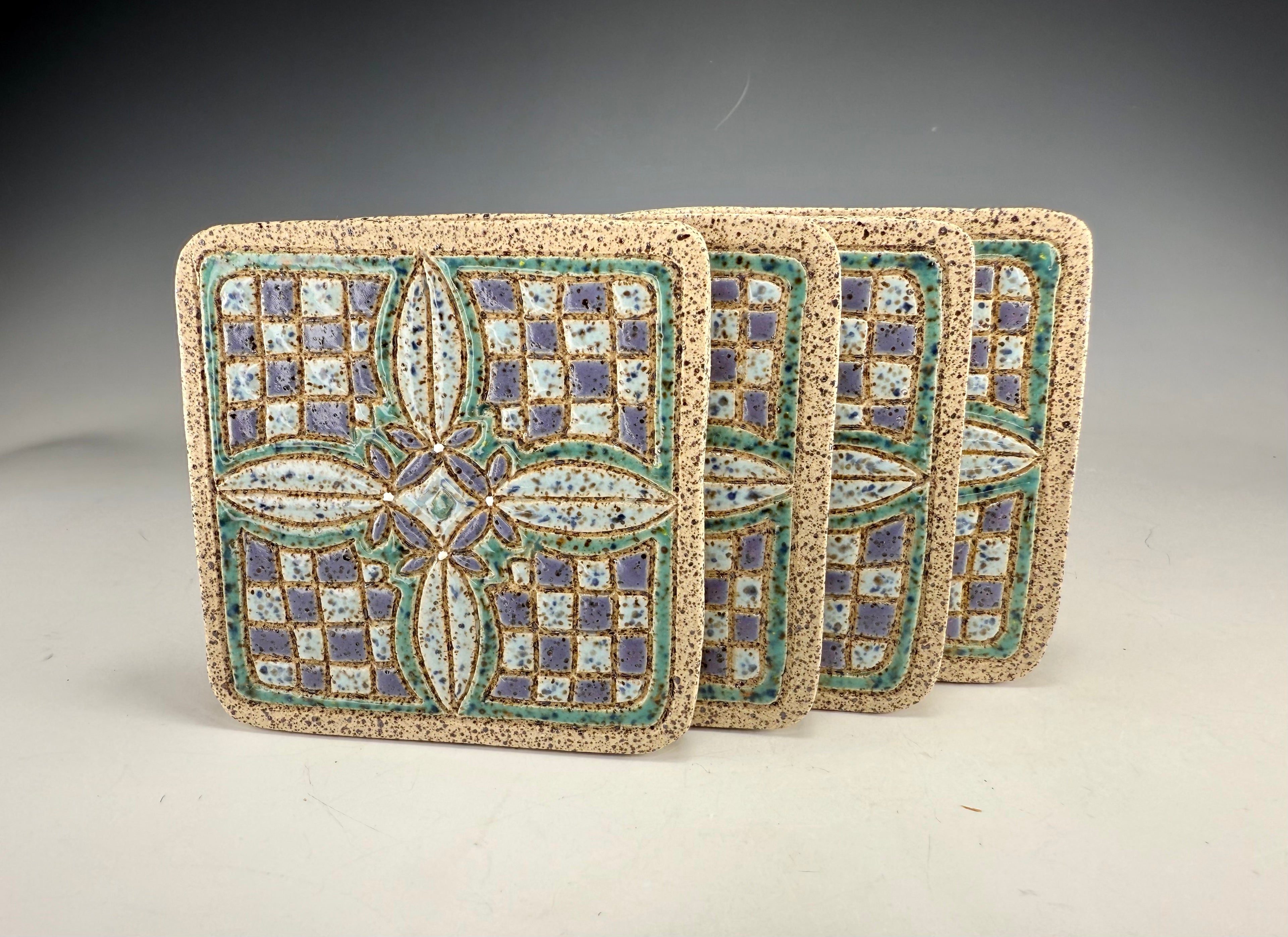 “Check You Later” Stoneware Coaster Set