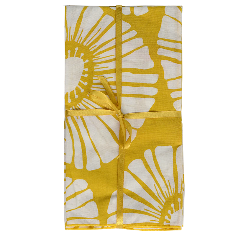 Retro Flowers Napkins S/4