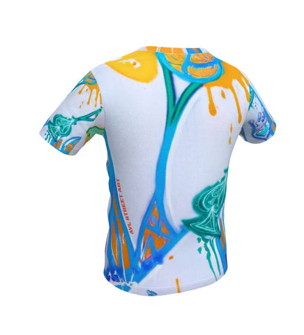 AVL Street Art Blue Queen of Hearts T-Shirt