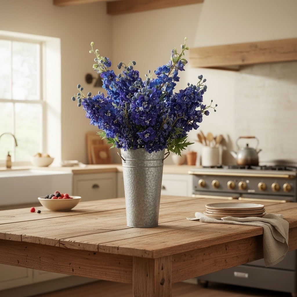 Faux Blue Delphinium Stem | Choice of Length