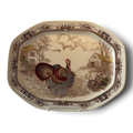 Vintage Johnson Brothers "Barnyard King" Turkey Platter | Large 20.5" Thanksgiving Serving Platter, Made in England